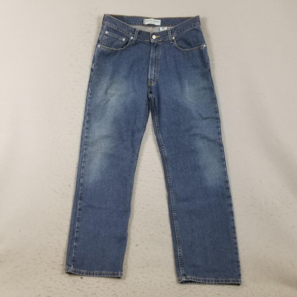 Levis 559 Relaxed Straight Jeans Mens 34x32 Blue Medium Wash 100% Cotton Denim‎